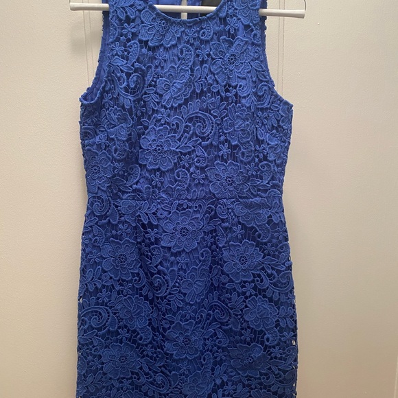 J Crew Blue floral dress - Picture 3 of 5